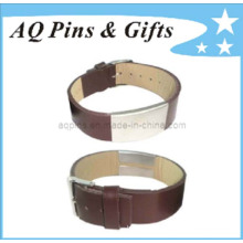 Leather Bracelet with Watch Clasp